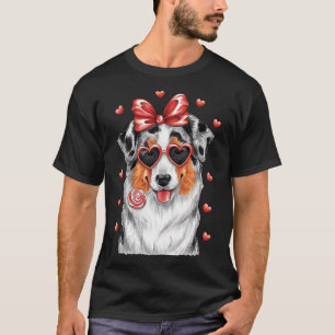 Camiseta Adorable Pastor Australiano Lamer Chupachús Valent