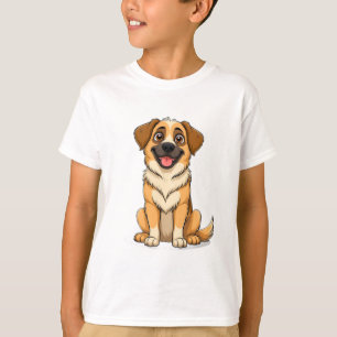 Camiseta Adorable perro de dibujos animados Pastor de Anato