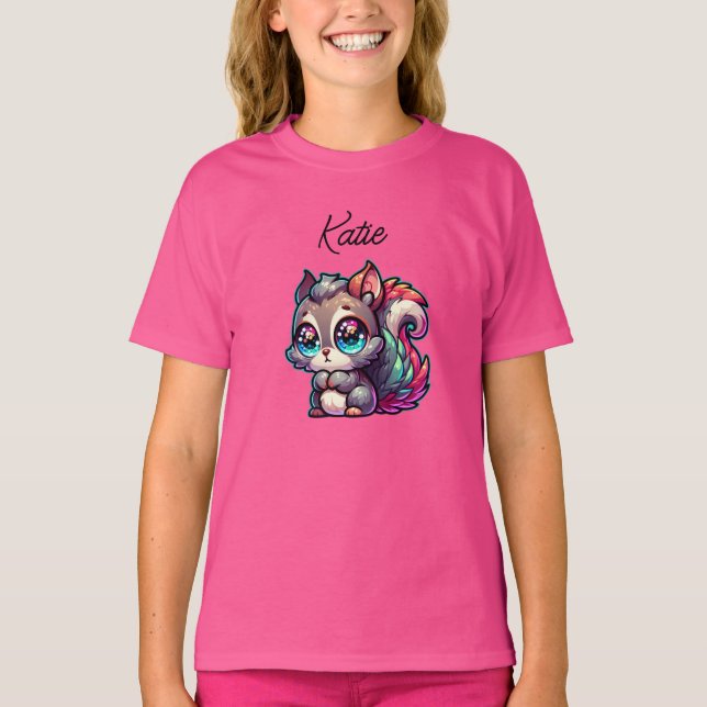 Camiseta Adorable Personalizado Cute Squirrel Personalizado (Anverso)