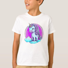 Camiseta Adorable Personalizado Unicornio Ilustracion sobre