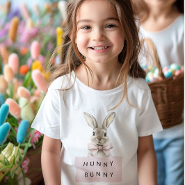 Camiseta Adorable Pink Hunny Bunny Niños Pascua