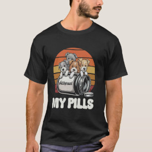 Camiseta Adorable Pitbull Mis Pastillas Antidepresivos Cach