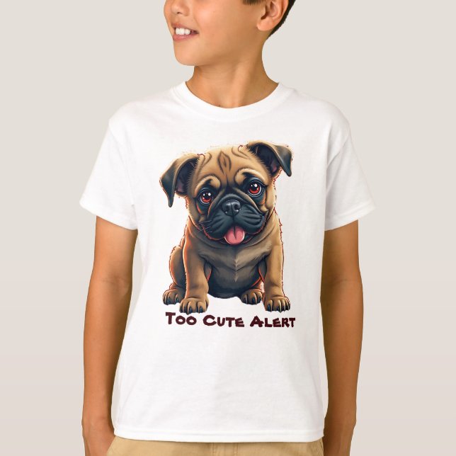 Camiseta Adorable Pug Illustration (Anverso)