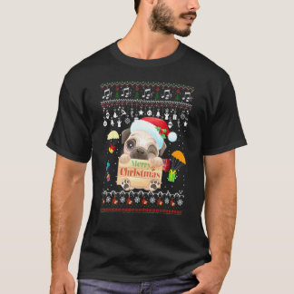 Camiseta Adorable Pug Santa Navidad Xmas Chicos Pugmas Perr