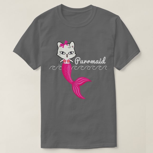 Camiseta Adorable Purrmaid T  Women Girls Mermaid s  (Diseño del anverso)