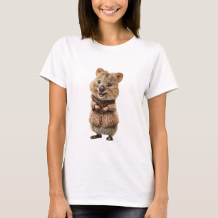 Camiseta Adorable Quokka Sonriente con Chaqueta de Punto Ma