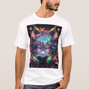 Camiseta Adorable Rainbow Catgirl Furor Anime