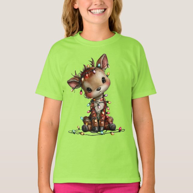Camiseta Adorable Reno de Navidad  (Anverso)