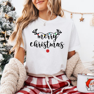 Camiseta Adorable Reno de Navidad