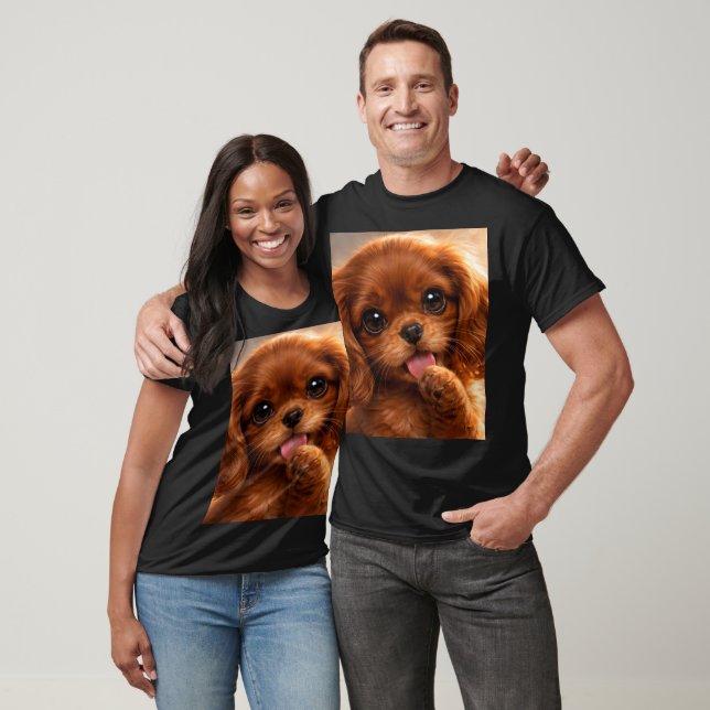 Camiseta Adorable Ruby Cavalier Spaniel (Unisexo)