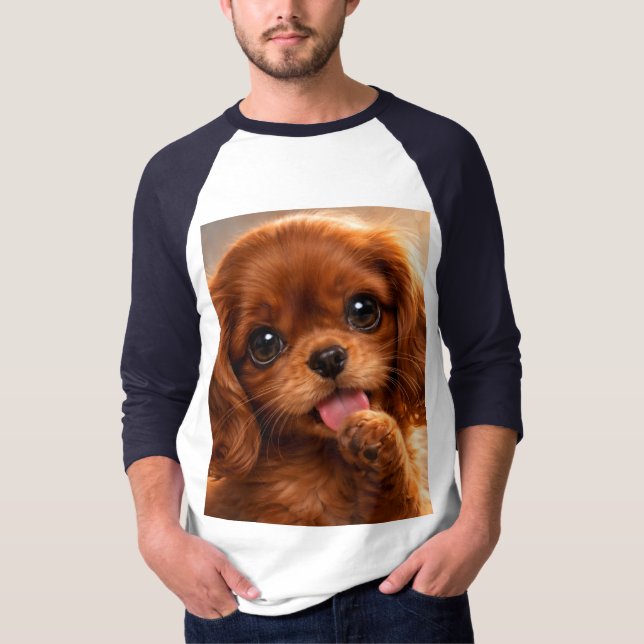 Camiseta Adorable Ruby Cavalier Spaniel (Anverso)