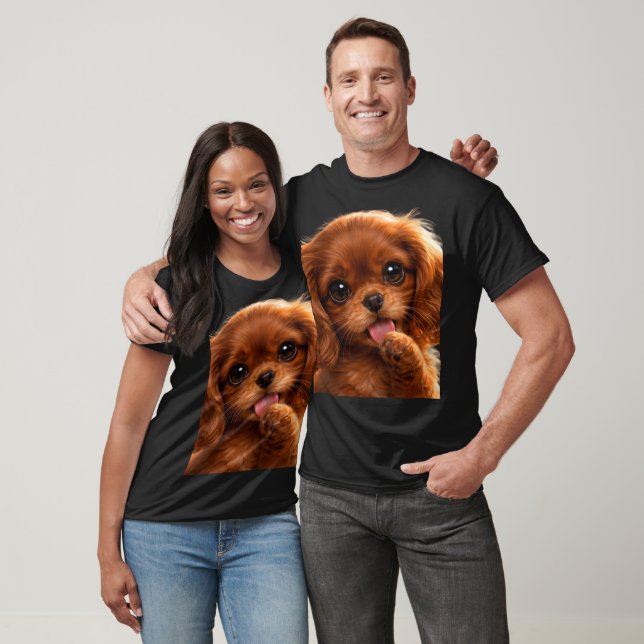 Camiseta Adorable Ruby Cavalier Spaniel  (Unisexo)