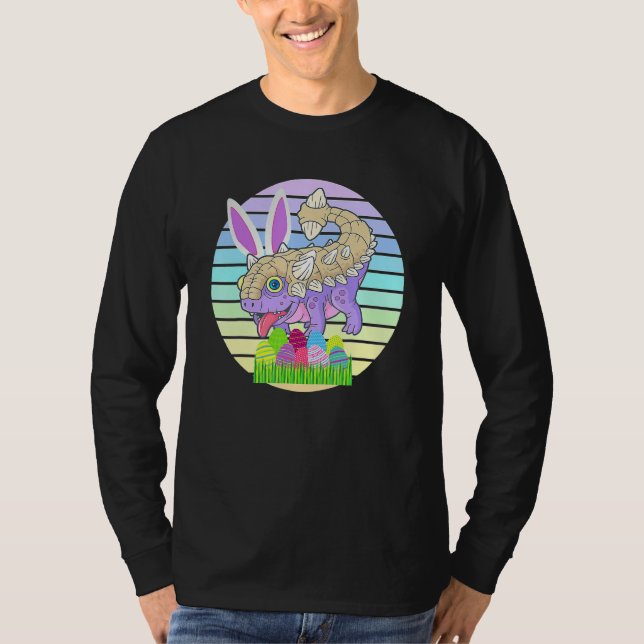 Camiseta Adorable Saurus Dinosaur Bunny Ears Easter Easter  (Anverso)