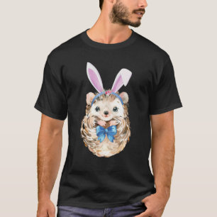 Camiseta Adorable Semana Santa Hedgehog Bunny Ears Hedgehog