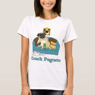 Camiseta Adorable sofá de Personalizable Pugtato Tees, Rega
