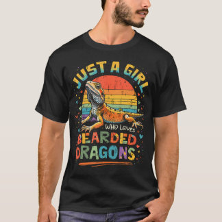 Camiseta Adorable Solo Una Chica Que Ama Los Dragones Barbu
