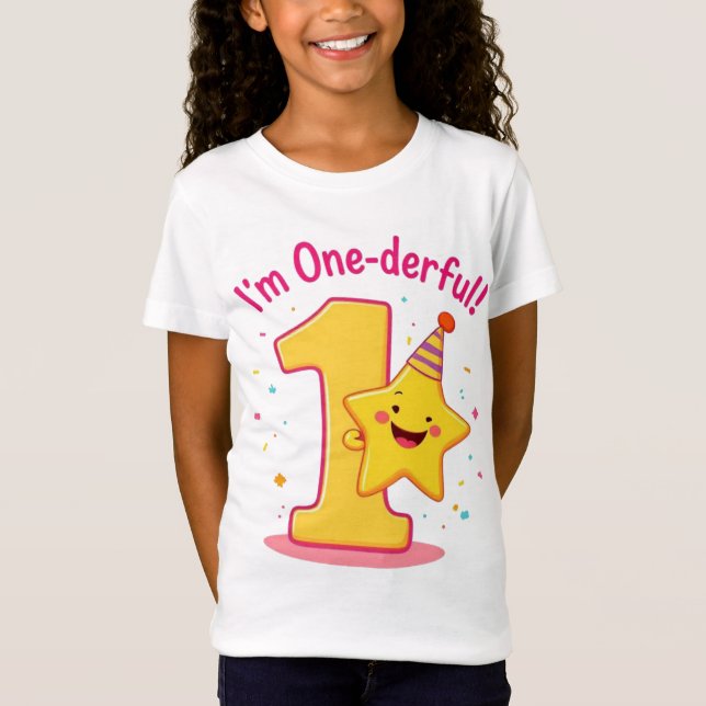 Camiseta adorable "¡Soy un maravilloso!" cumpleaños (Anverso)