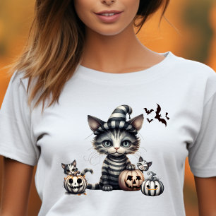 Camiseta Adorable Spooky Halloween Kitten