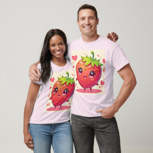 Camiseta Adorable Strawberry Love Design