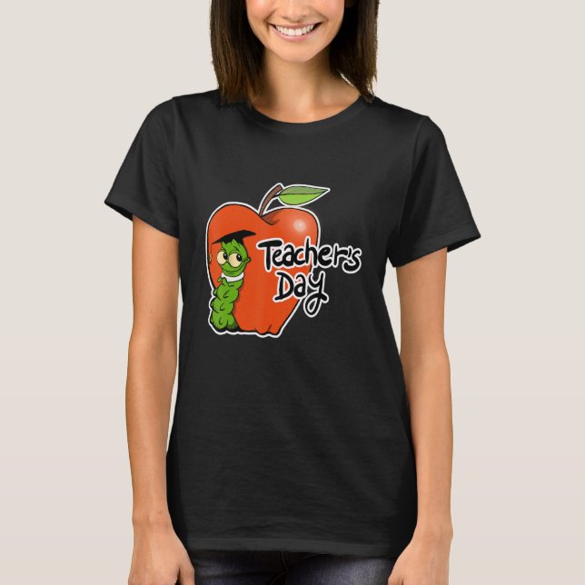 Camiseta Adorable Teacher's Day Apple Design - Perfect for  (Anverso)