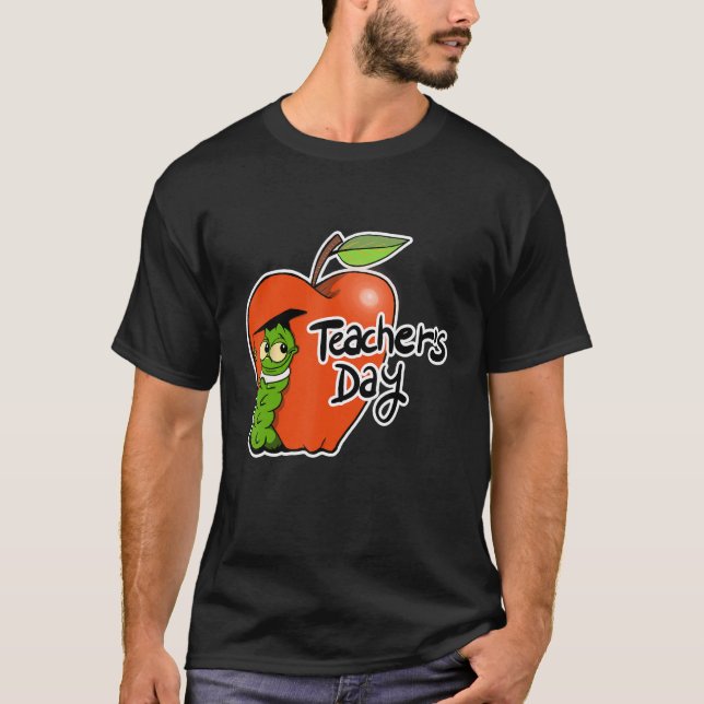 Camiseta Adorable Teacher's Day Apple Design - Perfect for  (Anverso)