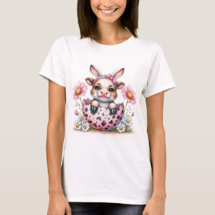Camiseta Adorable y divertida vaca bebé de Pascua