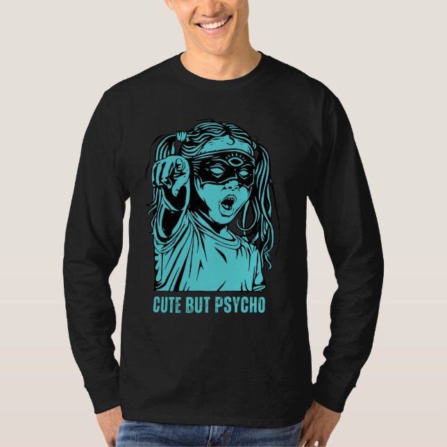 Camiseta Adorable y quirky, cursi pero psicótico Hoodie T-S (Anverso)