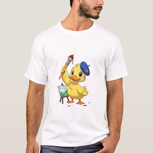 Camiseta Adorable Yellow Duckling Artist  (Anverso)