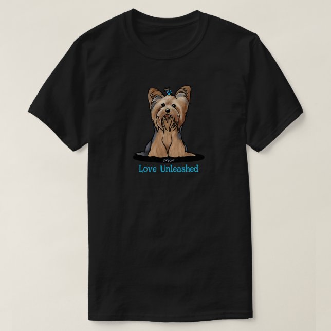 Camiseta Adorable Yorkie Terrier (Diseño del anverso)