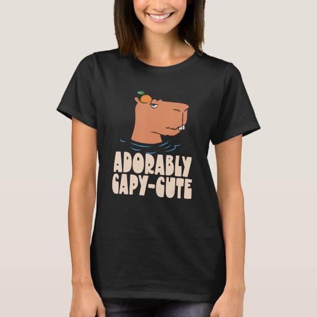 Camiseta Adorablemente Capy Cute Animal Capybaras Rodent Ca (Anverso)