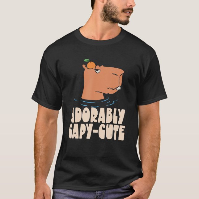 Camiseta Adorablemente Capy Cute Animal Capybaras Rodent Ca (Anverso)