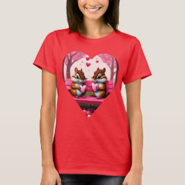 Camiseta Adorables ardillas de tierra y corazones de carame
