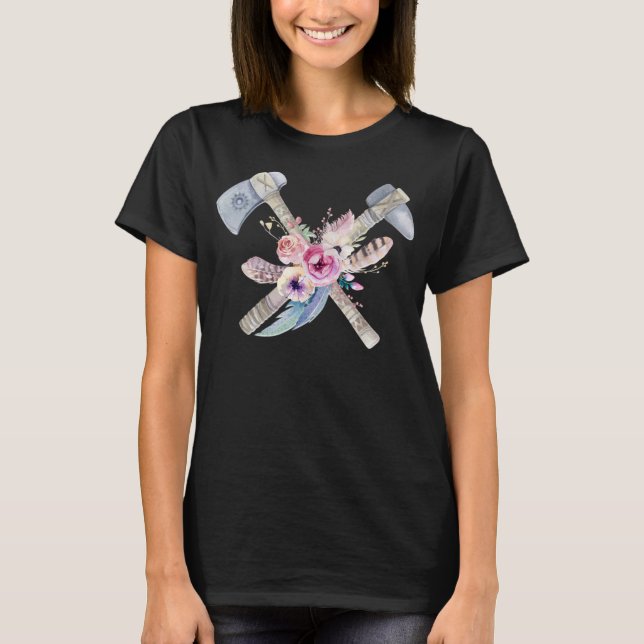 Camiseta Adorables Bohemian Tomahawk & Feathers (Anverso)