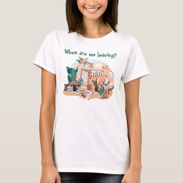Camiseta Adorables bohemias "¿Cuándo nos vamos?" Camper (Anverso)