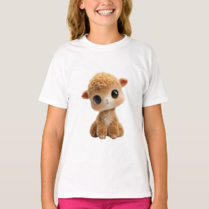 Camiseta Adorables crías de alpaca marrones esponjosos de o