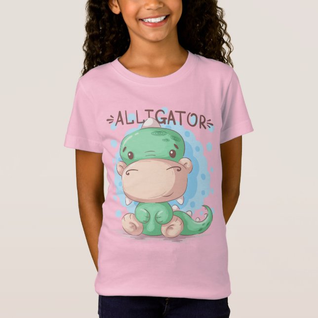 Camiseta Adorables Cute Alligator Para Niños (Anverso)