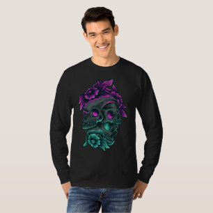Camiseta Adorables Day of the Dead 3 Calaveras Moradas y Az