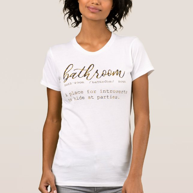 Camiseta Adorables Funny Cita Baño Introverts T-Shirt (Anverso)