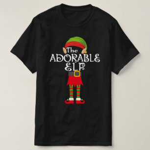 Camiseta adorables navidades de pareja de elfos