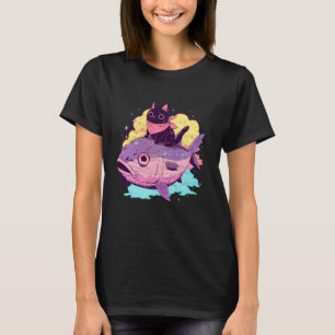 Camiseta Adorables Nekos Atun Pescado Paseo Caprichoso Past