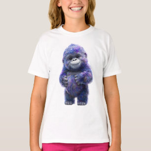 Camiseta Adorables niños gorila cósmicos púrpura
