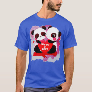 Camiseta Adorables pandas enamorados