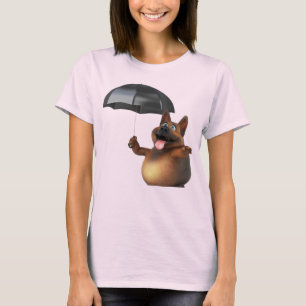 Camiseta Adorables Perro Cuto Universo 3D Con T-Shi Paragua