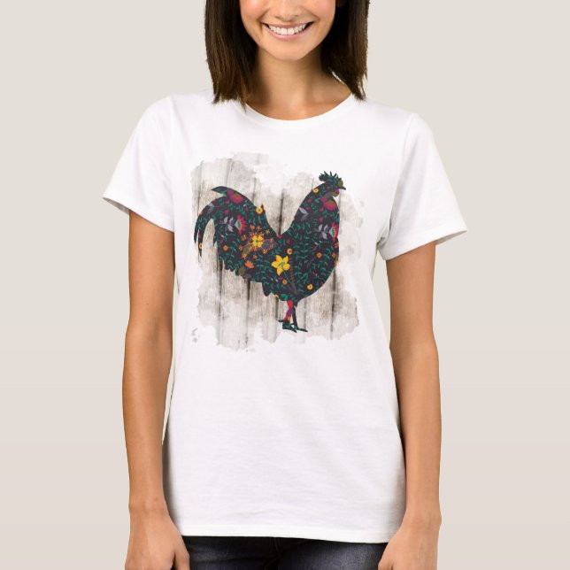 Camiseta adoradores de gallos lindo País (Anverso)