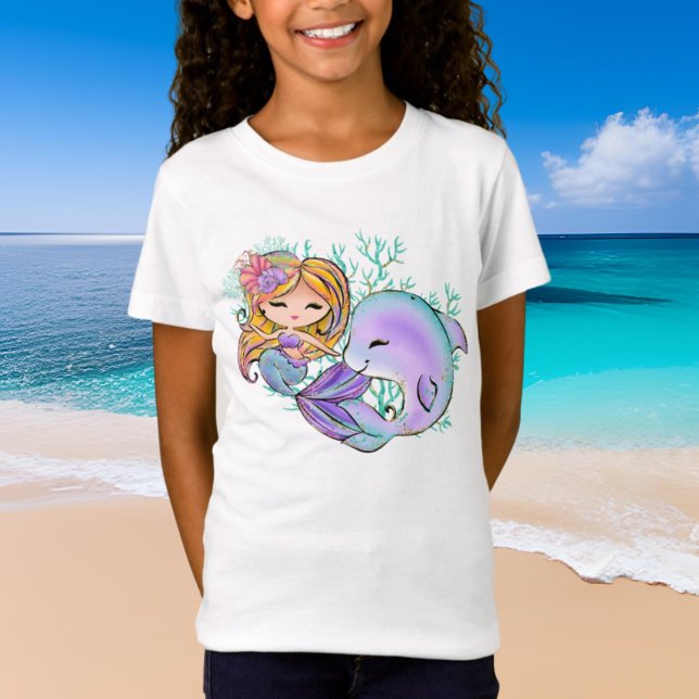 Camiseta adoradores de sirenas lindas añaden nombre (Subido por el creador)