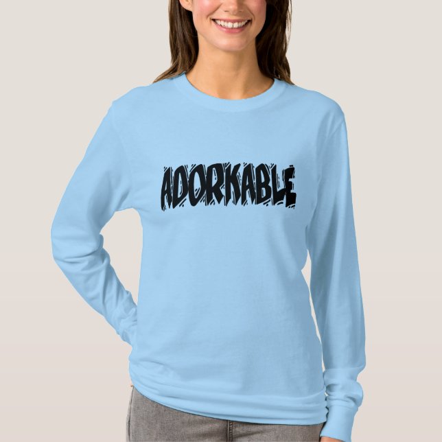 Camiseta Adorkable, texto oscuro (Anverso)