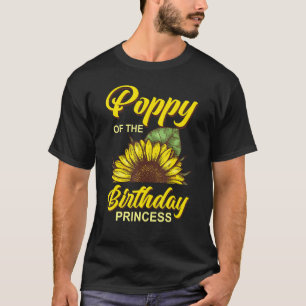 Camiseta Adormidera Del Chica De Cumpleaños Fami De Girasol