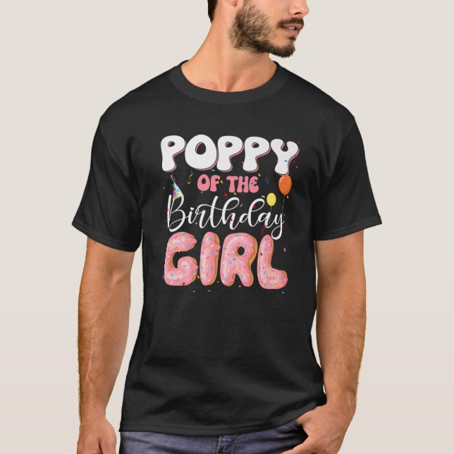 Camiseta Adormidera Del Chica De Cumpleaños Familia Doughnu (Anverso)