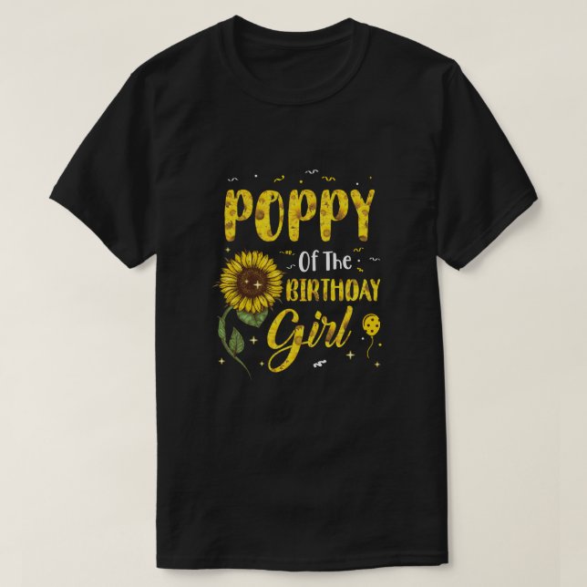 Camiseta Adormidera Del Chica De Cumpleaños Poppy Regalos D (Diseño del anverso)