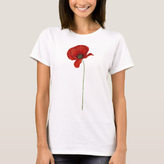 Camiseta Adormidera roja vintage
